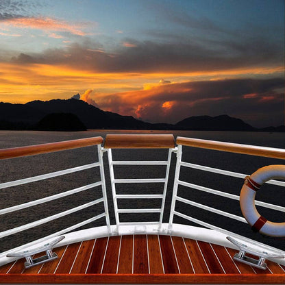 Sunset Cruise Ship Photo Backdrop - Pro 10  x 10  