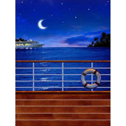 Crescent Moon Cruise Ship Photo Backdrop - Basic 8  x 10  