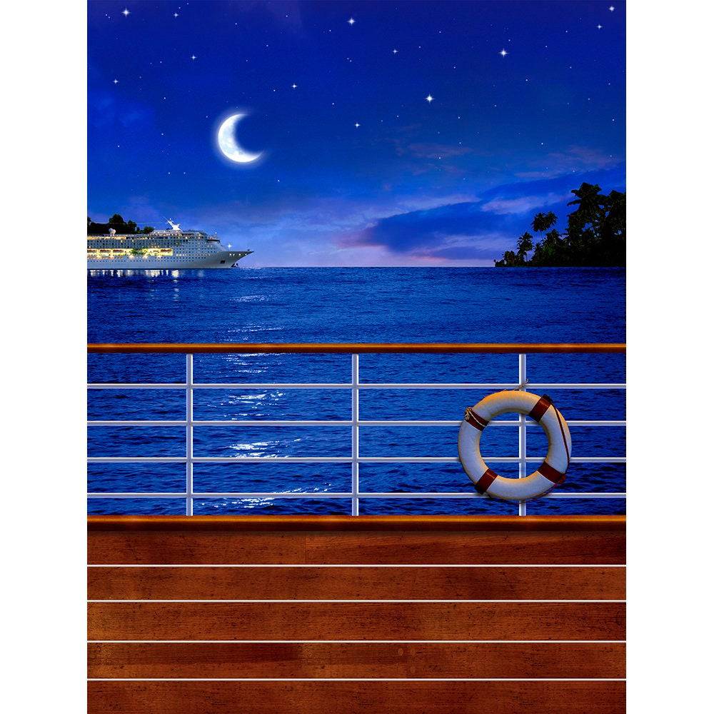 Crescent Moon Cruise Ship Photo Backdrop - Pro 8  x 10  