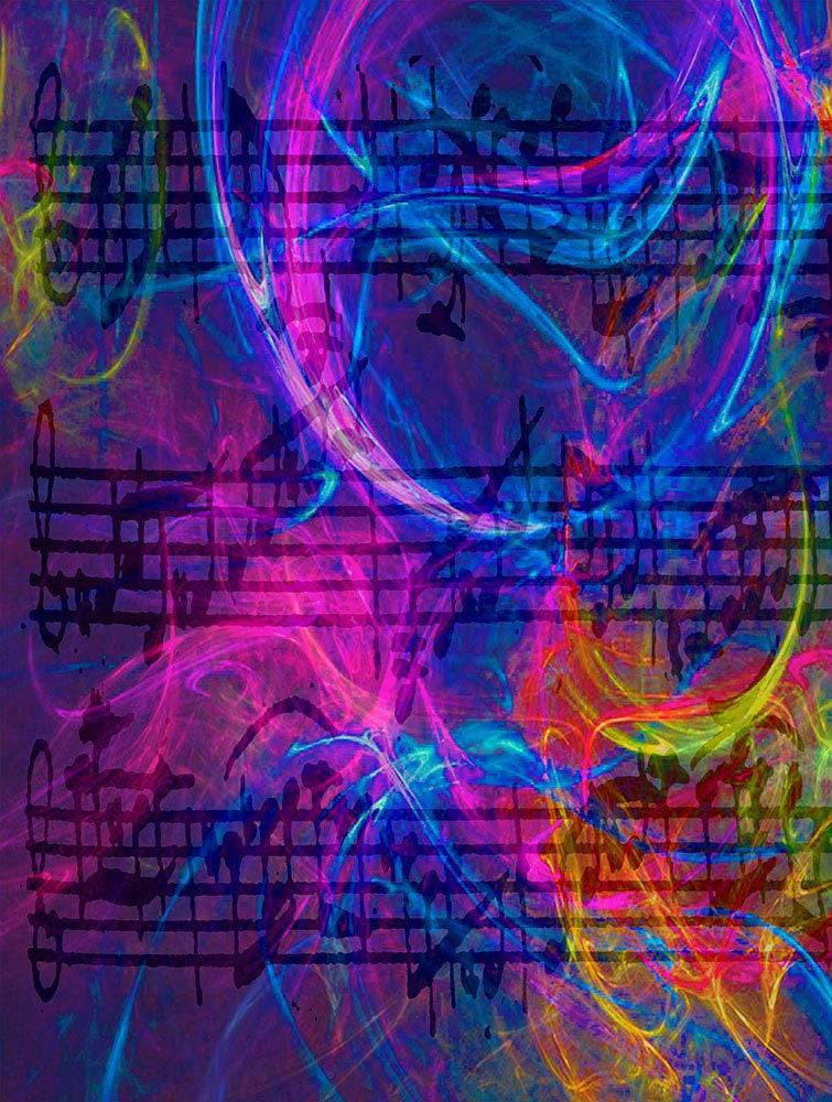 Musical Score Photo Backdrop - Basic 8  x 10  