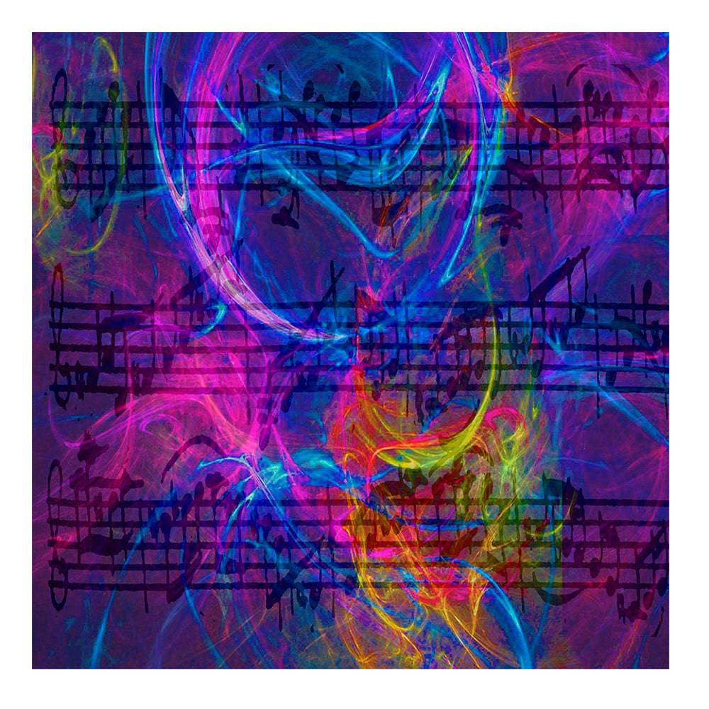 Musical Score Photo Backdrop - Basic 8  x 8  