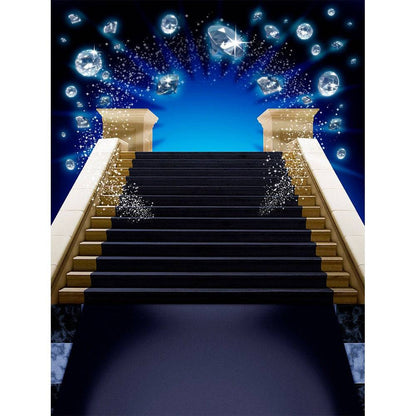 Blue Diamond Staircase Photo Backdrop - Pro 8  x 10  