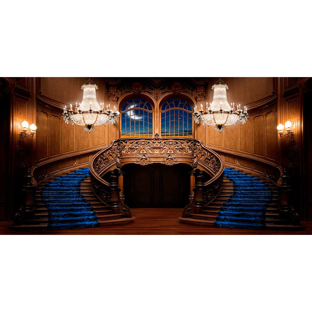 Grand Double Staircase Photography Background