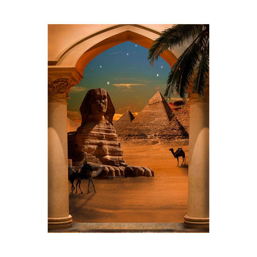 Egyptian Pharaoh Giza Pyramid and Sphinx Photo Backdrop - Basic 5.5  x 6.5  