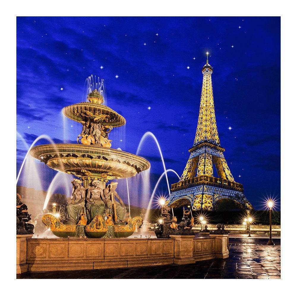 Eiffel Tower Paris Backdrop for Photography Background - Pro 8  x 8  
