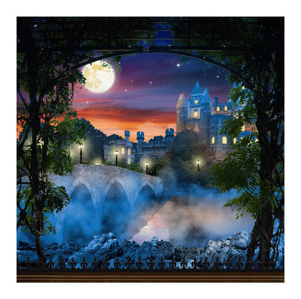 Enchanted Castle Photography Backdrop - Basic 8  x 8  