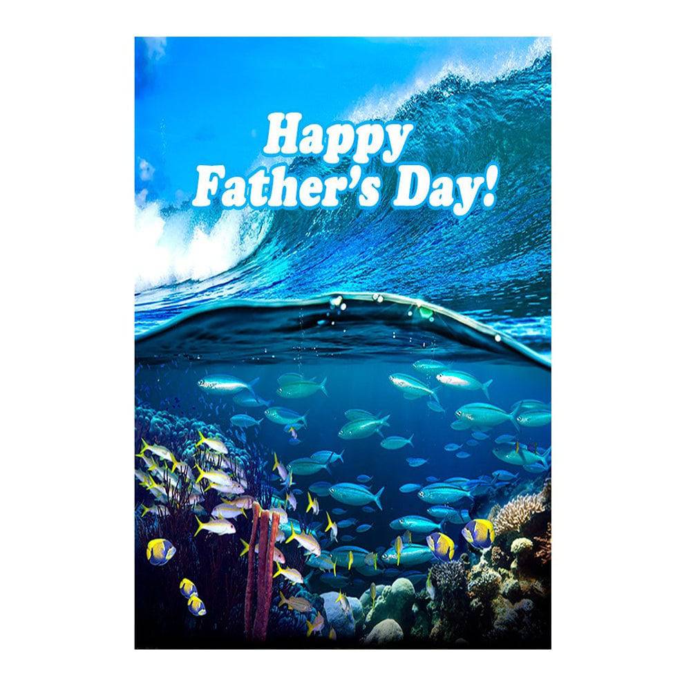 Customized Fathers Day Under The Sea Photo Backdrop - Pro 6  x 8  