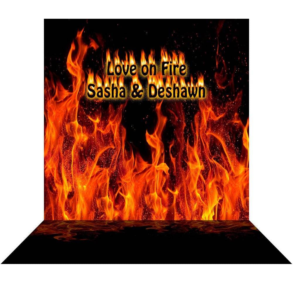 Flame, Red Hot, Fire Backdrop, Heat, Burning Hot, Fire and Ice Photo Backdrop - Basic 4.4 x 5