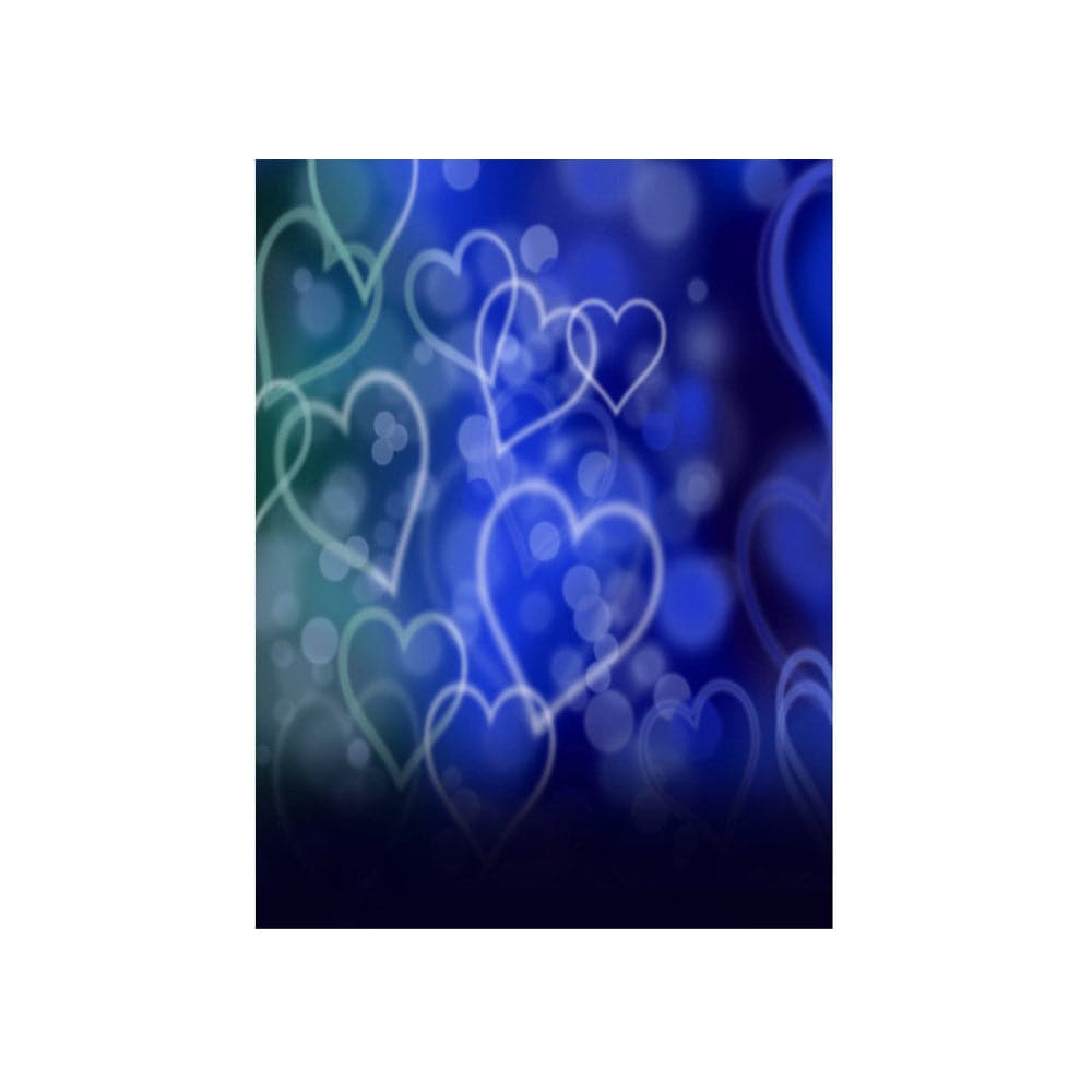 Romantic Blue Floating Hearts Background - Basic 4.4  x 5  