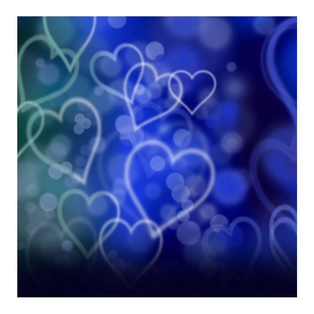 Romantic Blue Floating Hearts Photo Booth Background - Basic 8  x 8  