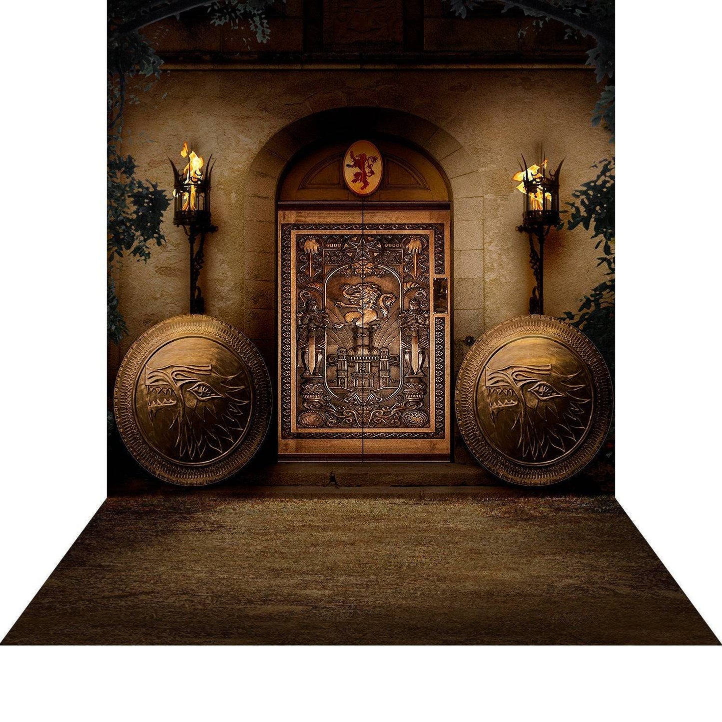Medieval Game of Thrones Castle Interior Photo Backdrop - Basic 8  x 16  