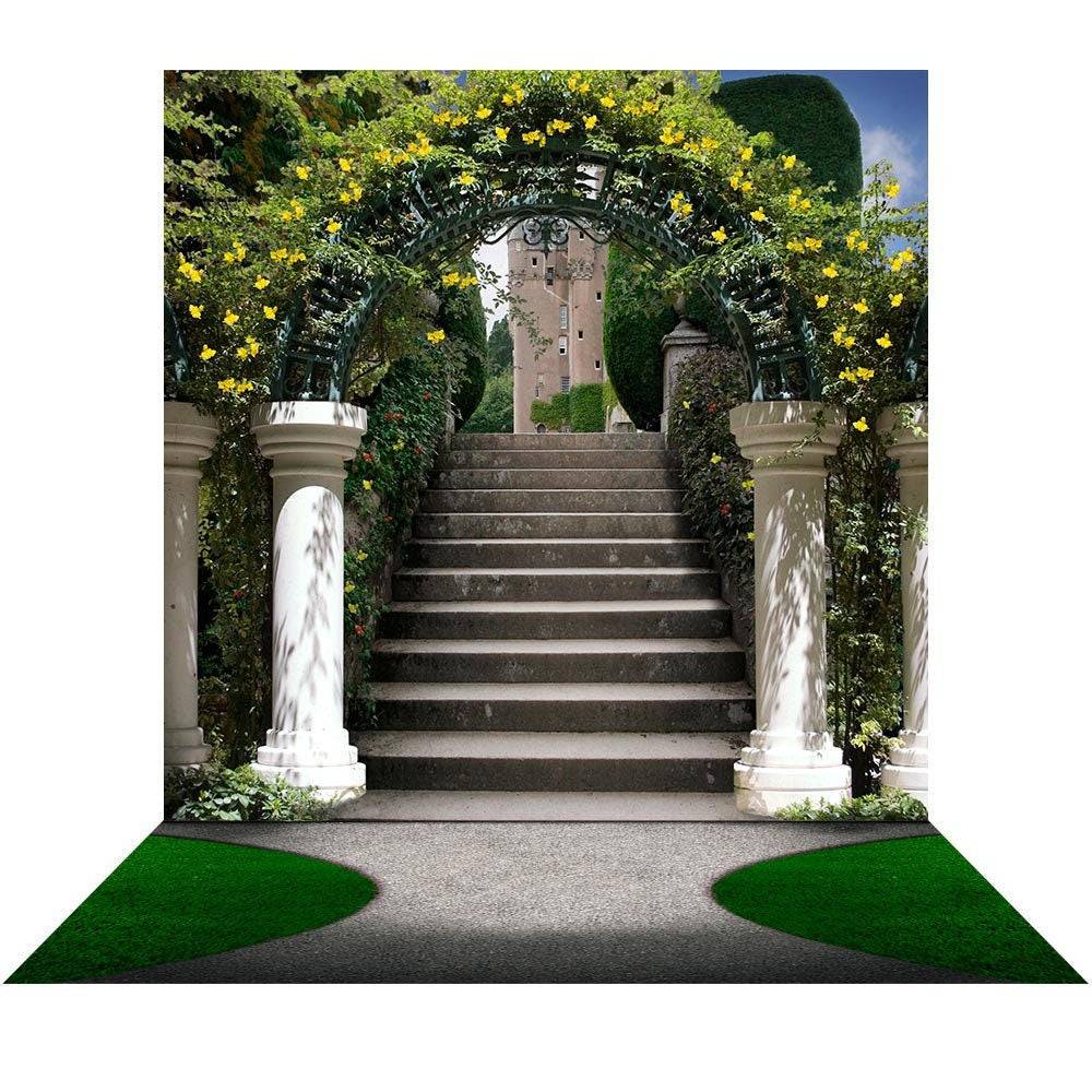 Garden Arch Stairway Photography Background - Basic 8  x 16  