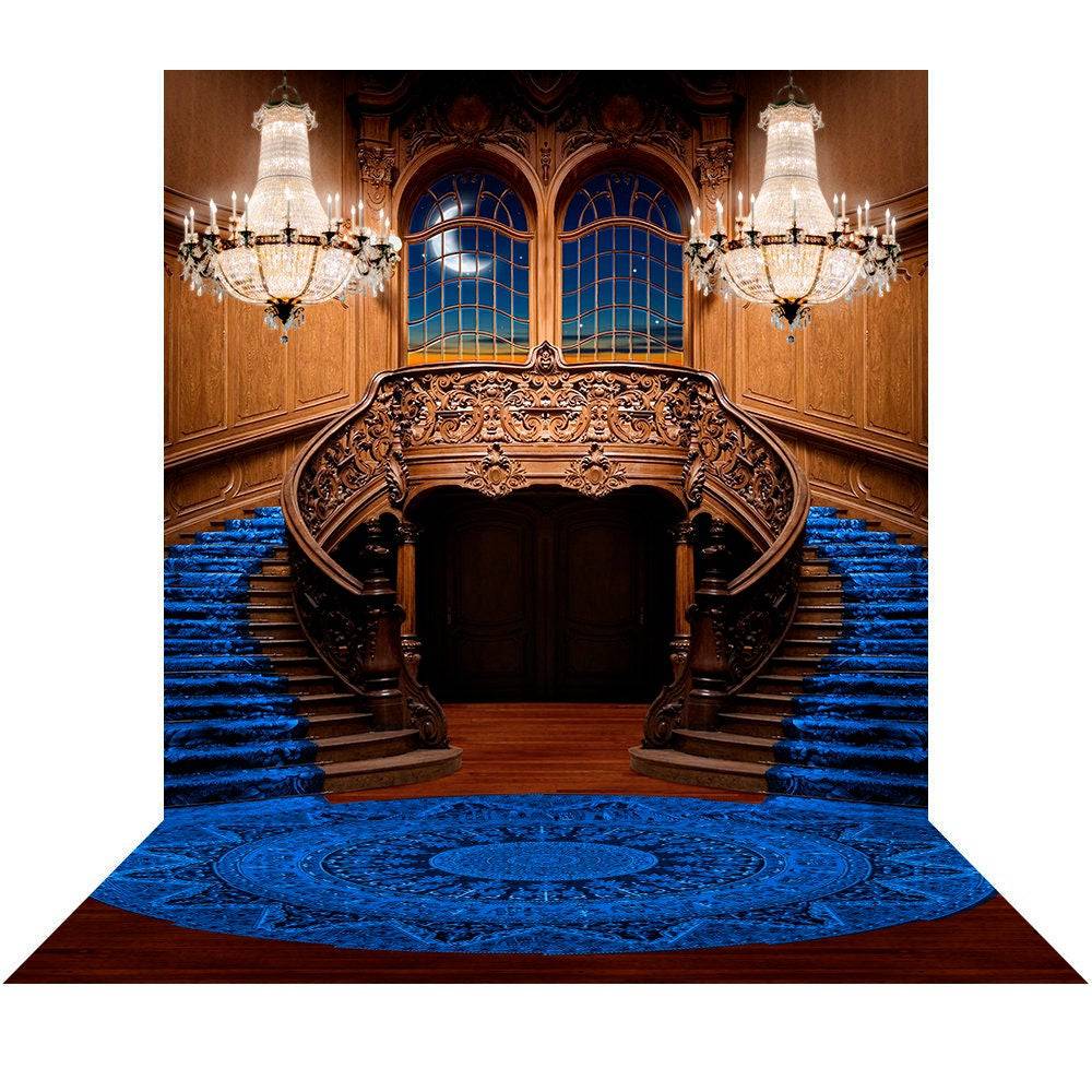 Grand Double Staircase Photography Background - Basic 8  x 16  