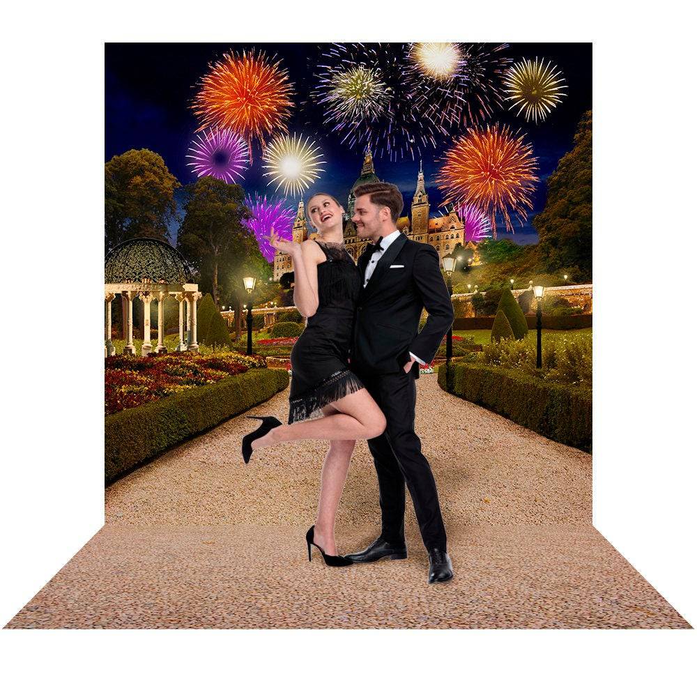 Great Gatsby Garden and Fireworks Photo Backdrop