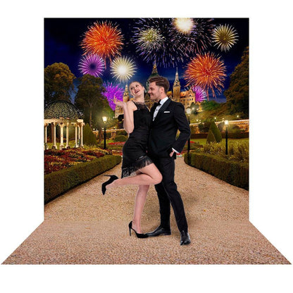Great Gatsby Garden and Fireworks Photo Backdrop
