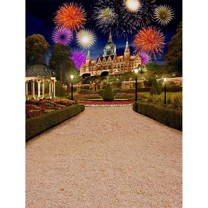 Great Gatsby Garden and Fireworks Photo Backdrop - Basic 5.5  x 6.5  