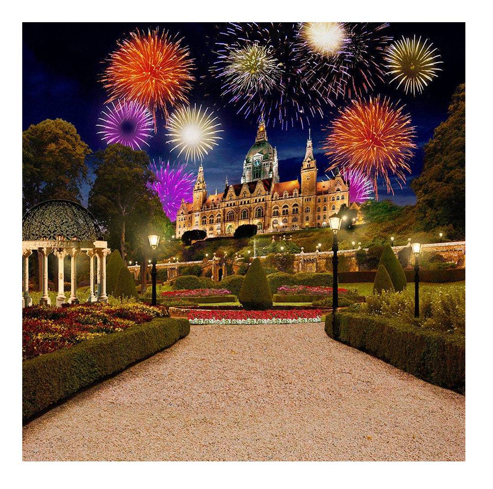 Great Gatsby Garden and Fireworks Photo Backdrop - Basic 8  x 8  