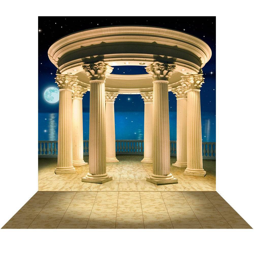 Greek Columns Photography Background Backdrop - Basic 8  x 16  