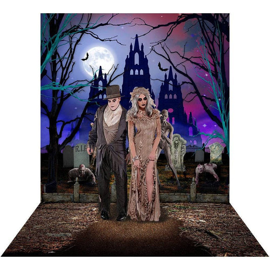 Haunted Castle Halloween Party Photo Background