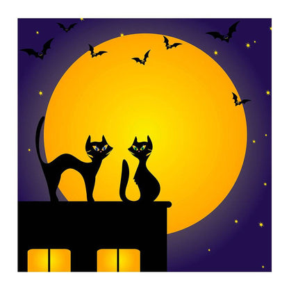 Halloween Black Cat Photography Backdrop - Basic 8  x 8  