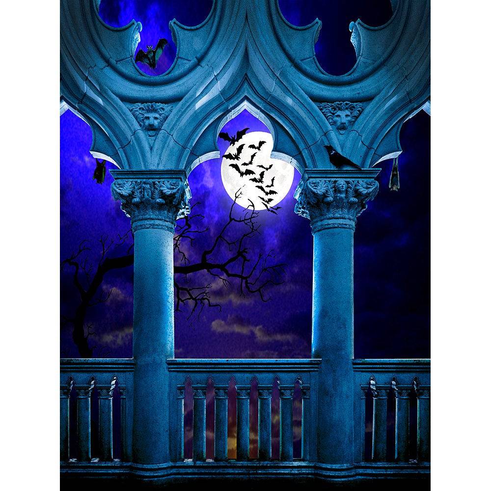 Halloween Party Full Moon Photography Background - Basic 8  x 10  