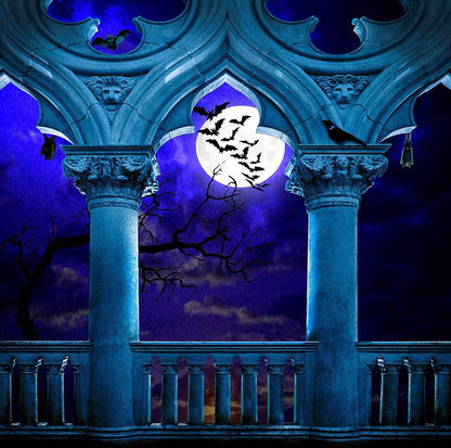 Halloween Party Full Moon Photography Background - Pro 10  x 8  