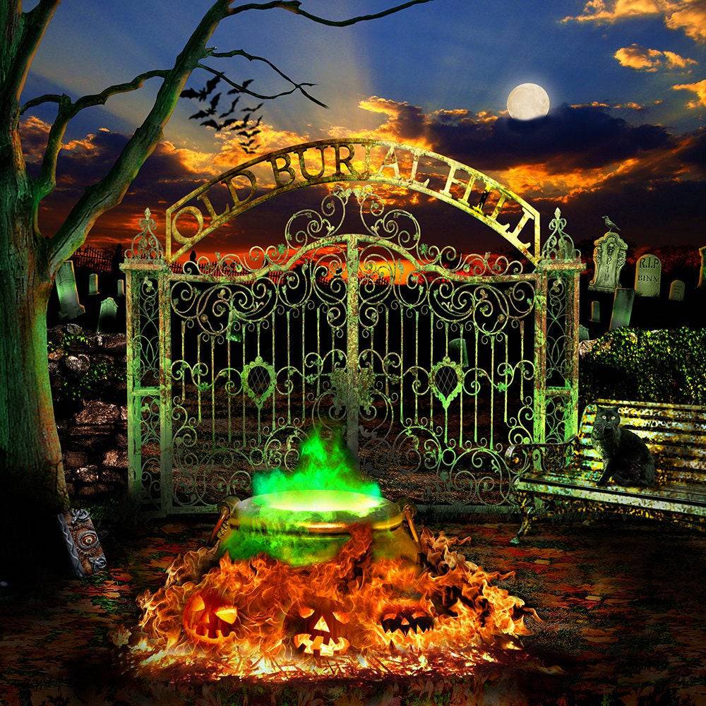 Hocus Pocus Halloween Horror Party Photography Background - Basic 10  x 8  