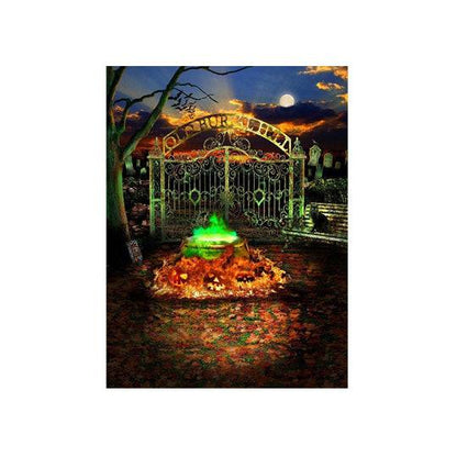 Hocus Pocus Halloween Horror Party Photography Background - Basic 4.4  x 5  