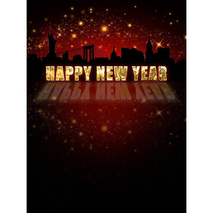 Happy New Year City Skyline Photography Background - Pro 8  x 10  
