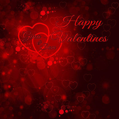 Happy Valentines Day Red Hearts Photography Background - Basic 10  x 8  