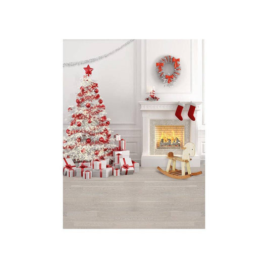 High Key Christmas Photo Backdrop Holiday Background - Basic 4.4  x 5  