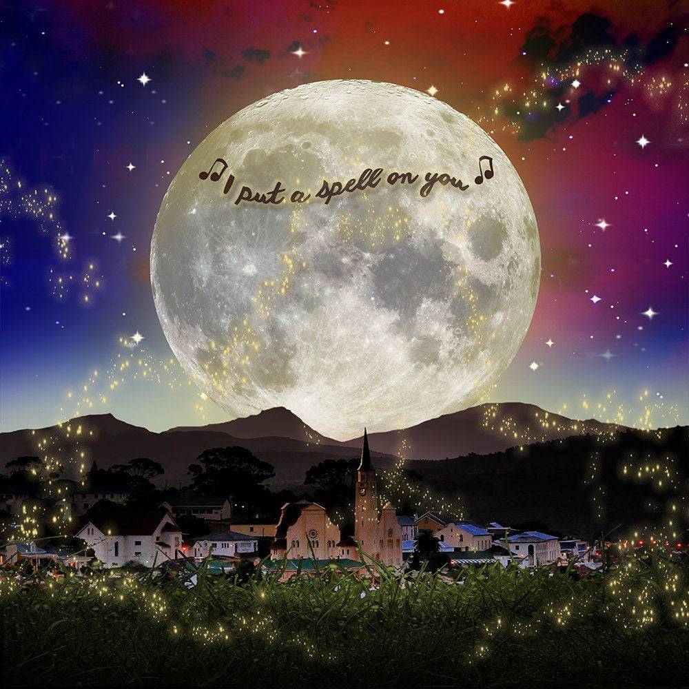 Hocus Pocus Full Moon Photo Background - Pro 10  x 10  