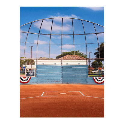 Home Plate Baseball Field Photo Backdrop Backdrop - Basic 6  x 8  