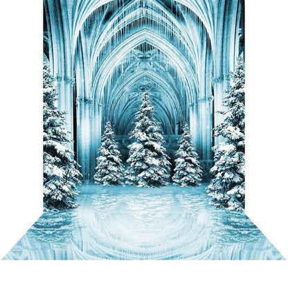 Christmas Ice Palace Photography Backdrop