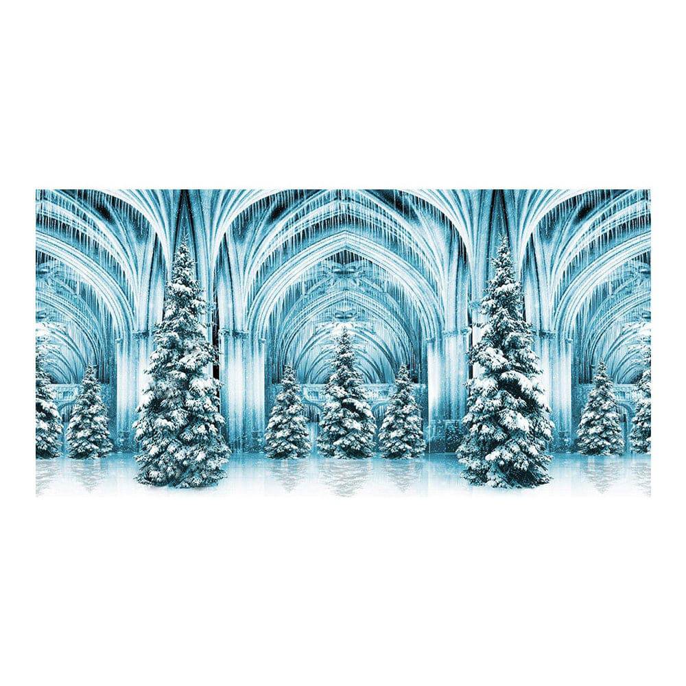 Christmas Ice Palace Photography Backdrop - Basic 16  x 8  