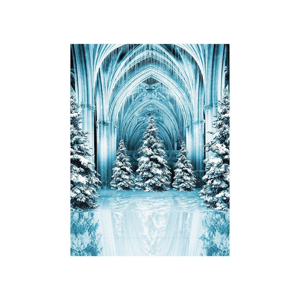 Christmas Ice Palace Photography Backdrop - Basic 4.4  x 5  