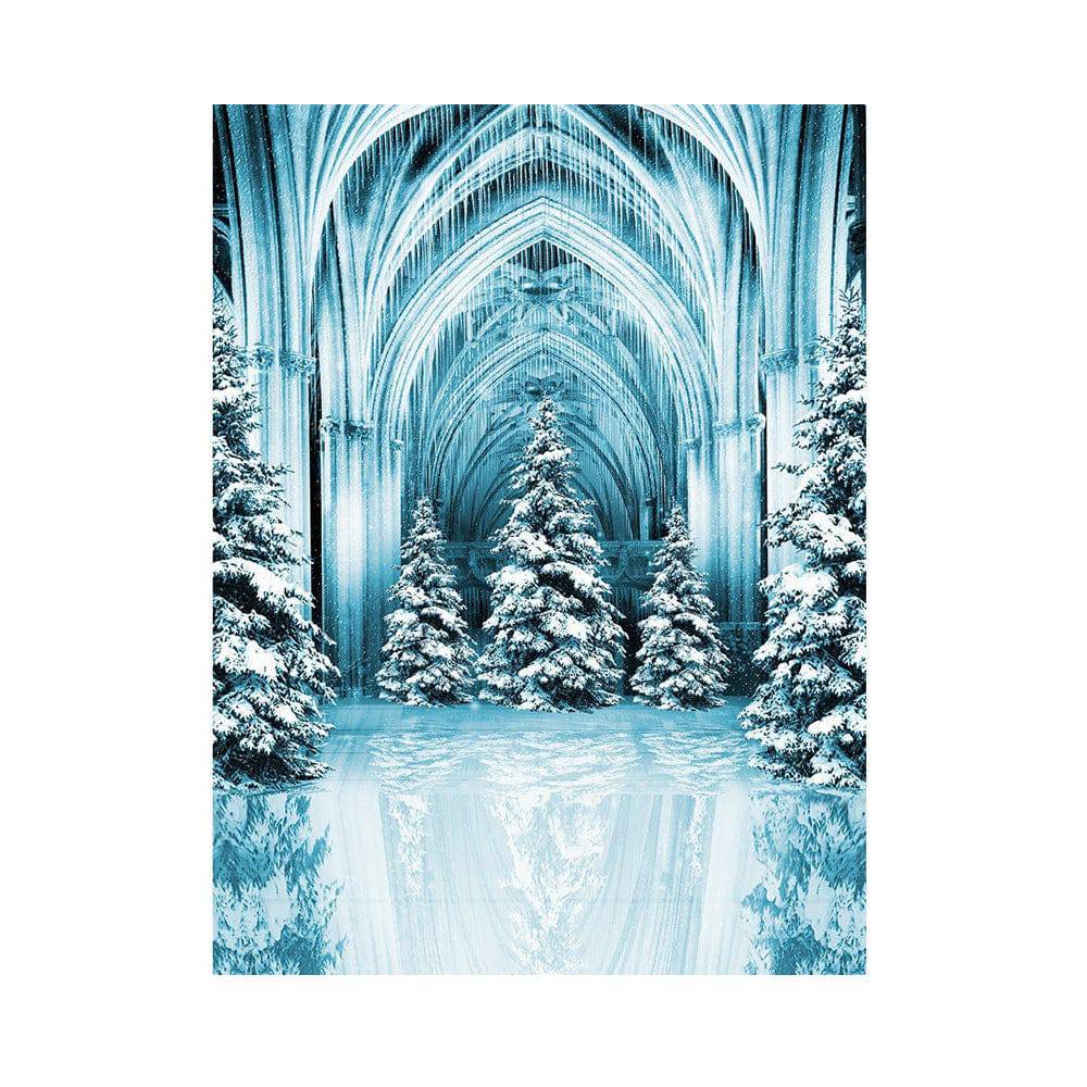 Christmas Ice Palace Photography Backdrop - Basic 5.5  x 6.5  