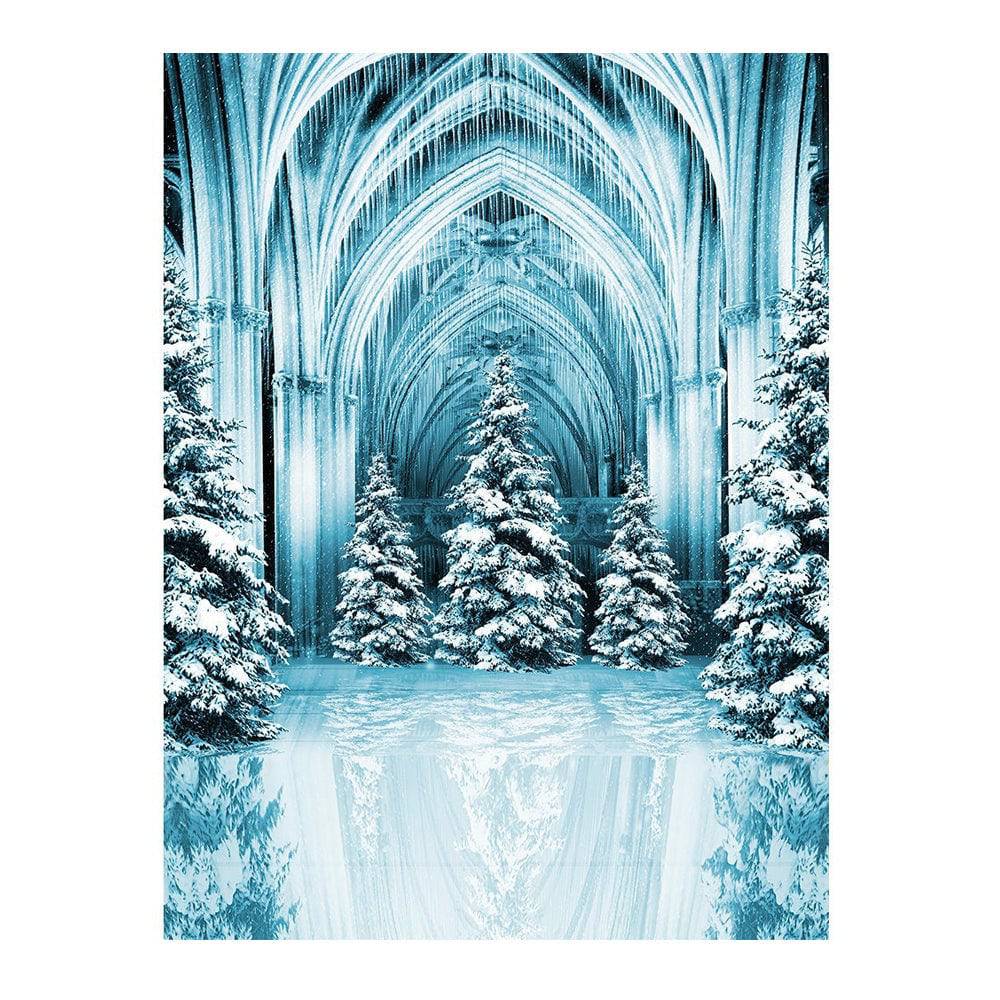 Christmas Ice Palace Photography Backdrop - Basic 6  x 8  