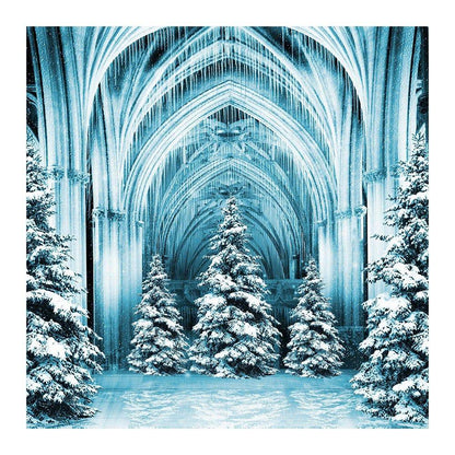Christmas Ice Palace Photography Backdrop - Basic 8  x 8  