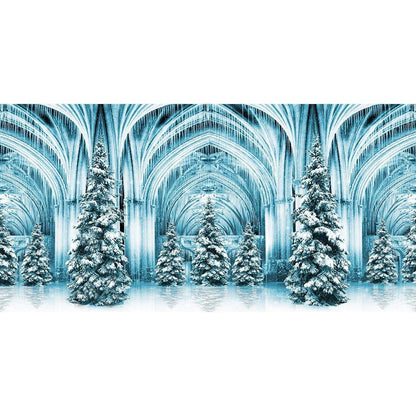 Christmas Ice Palace Photography Backdrop - Pro 20  x 10  
