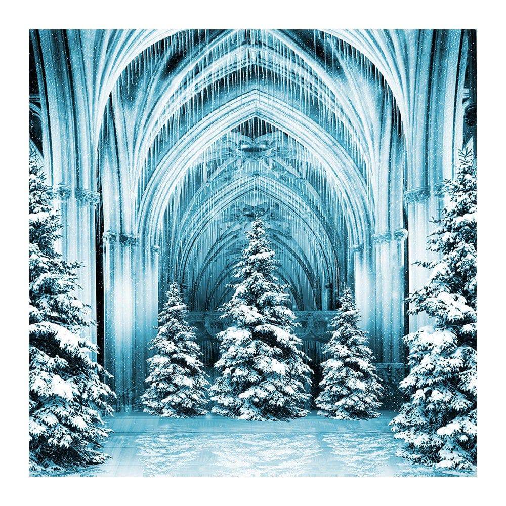 Christmas Ice Palace Photography Backdrop