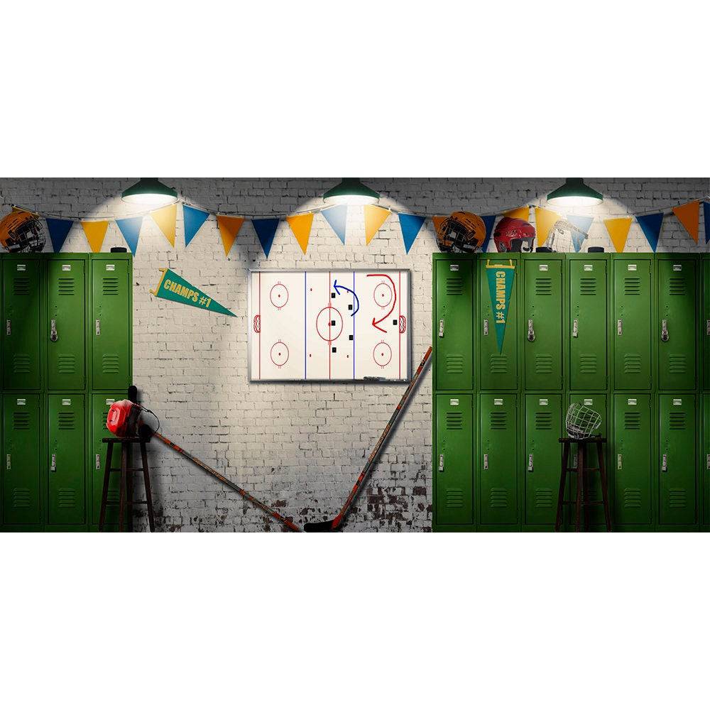 Ice Hockey Locker Room Photo Backdrop