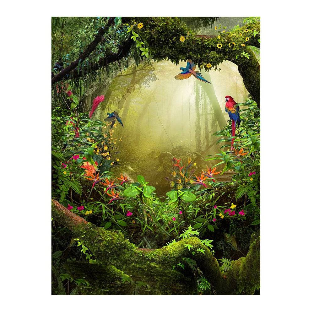 Green Jungle Photo Backdrop - Basic 6  x 8  