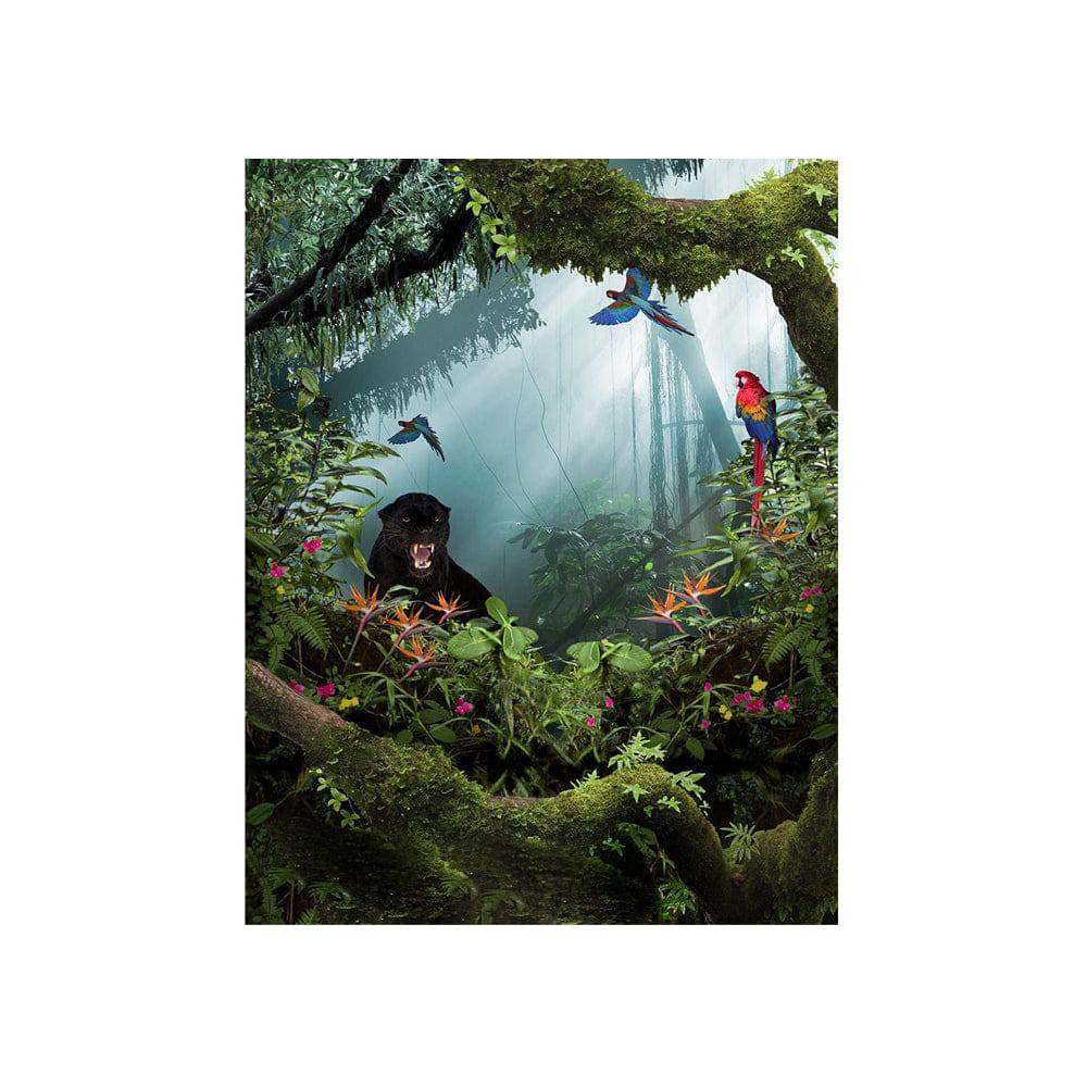 Black Panther Jungle Photo Backdrop - Basic 4.4  x 5  