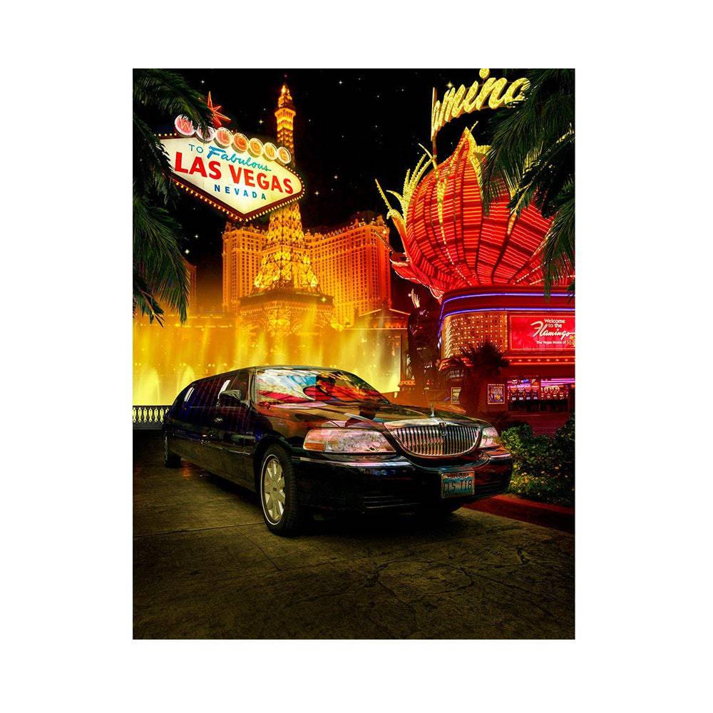 Hot Nights Las Vegas Limousine Photography Backdrop - Basic 5.5  x 6.5  