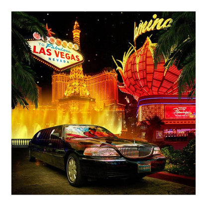 Hot Nights Las Vegas Limousine Photography Backdrop - Basic 8  x 8  
