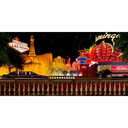 Hot Nights Las Vegas Limousine Photography Backdrop