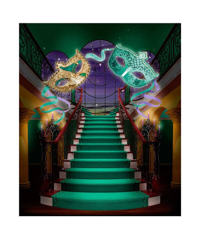 Masquerade Party Staircase Photo Backdrop - Basic 5.5  x 6.5  