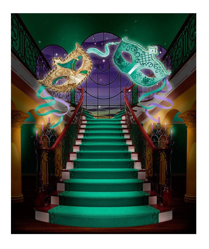 Masquerade Party Staircase Photo Backdrop - Basic 6  x 8  