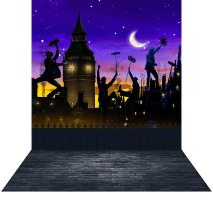 Mary Poppins Rooftop Photography Backdrop - Pro 10  x 20  
